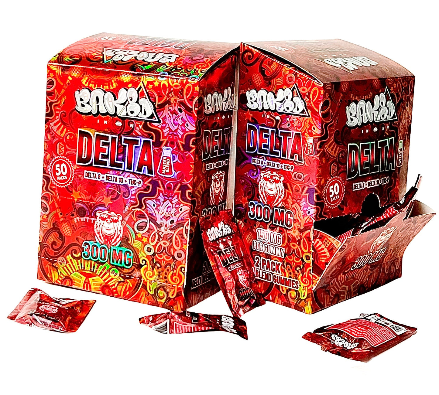 BAK8D Master Blend - Delta Blend - 300mg 2CT Gummies Best Sales Price - Gummies