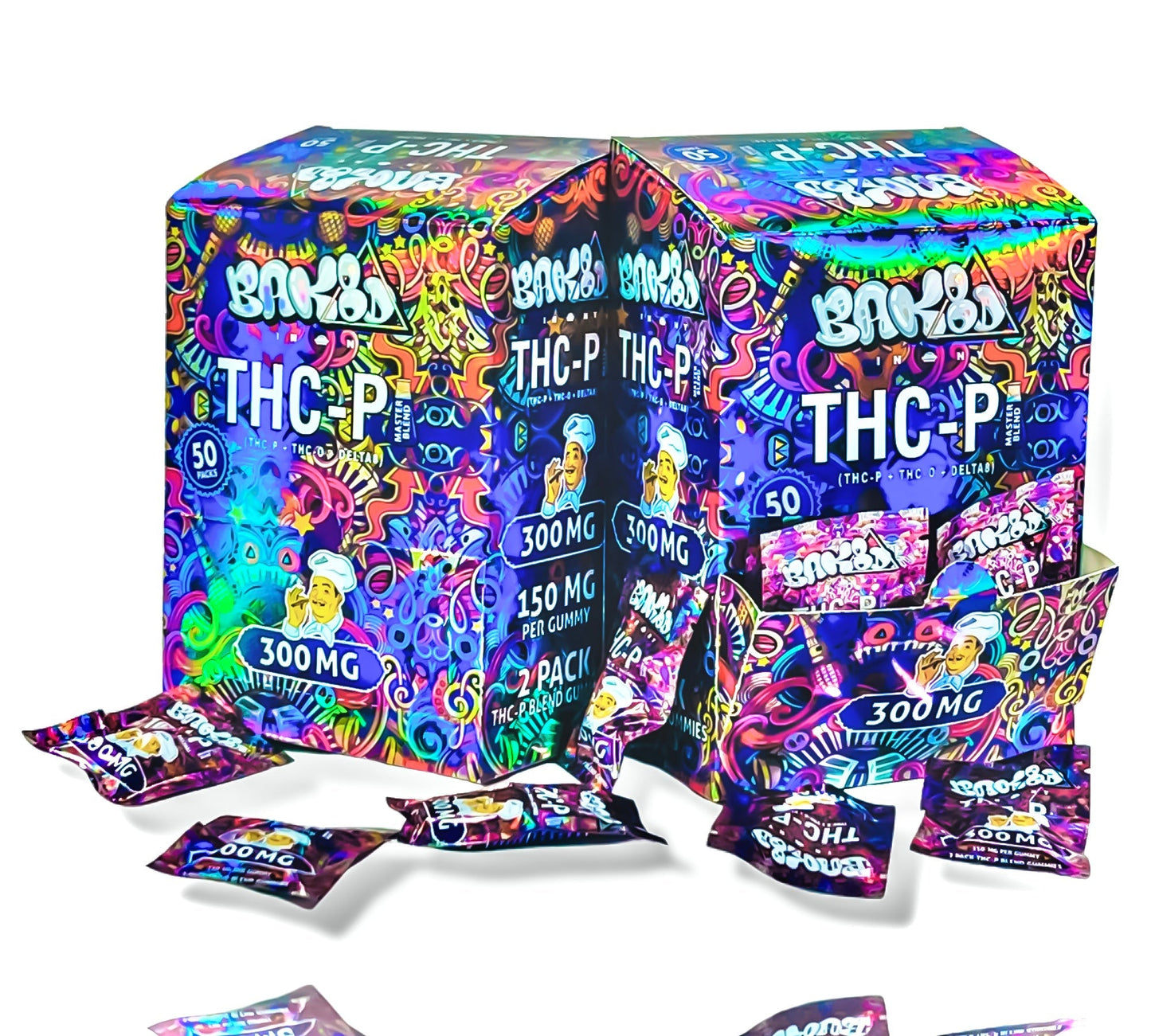 BAK8D Master Blend - THC-P Blend - 300mg - 2CT pack - 2 for $10 Best Sales Price - Bundles