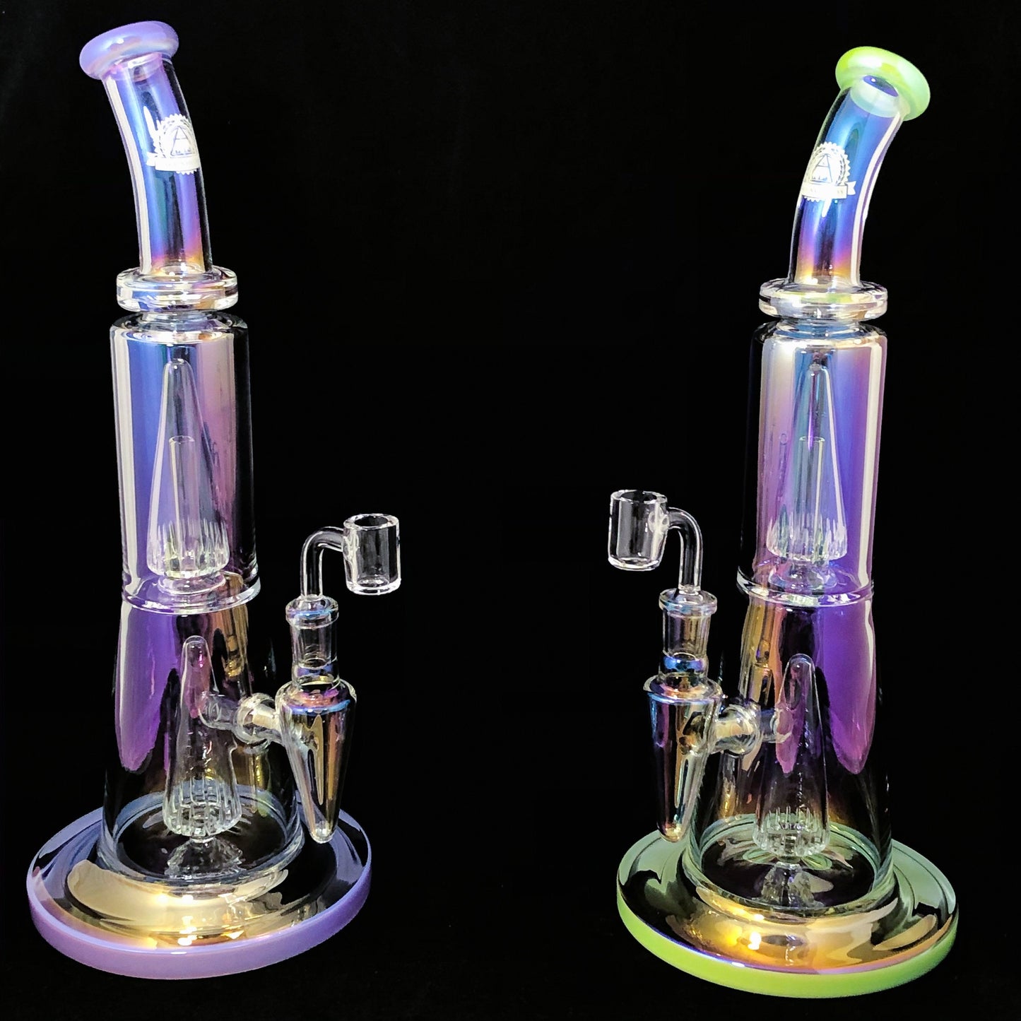 Illuminati Glass JDG 43 - Chromatech Rocketship Waterpipe Best Sales Price - Bongs