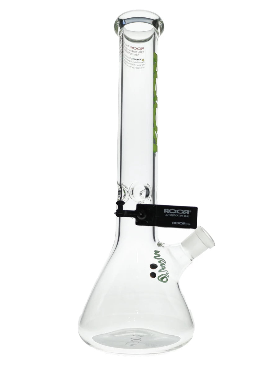 14″ ROOR Green 45x5mm Beaker Bong Best Sales Price - Bongs