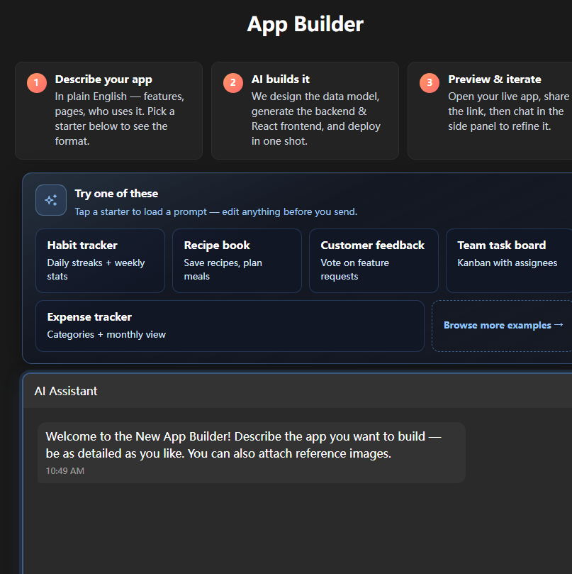 App Builder Zero Coding - Maniana