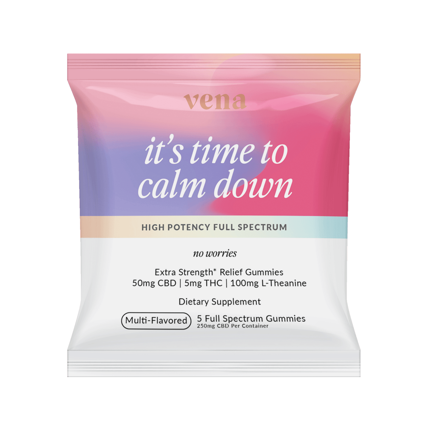 Vena CBD No Worries Gummy - 5ct Travel Pack