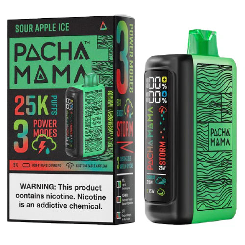 Pachamama 25000 Puffs Disposable Vape 25K - Sour Apple Ice