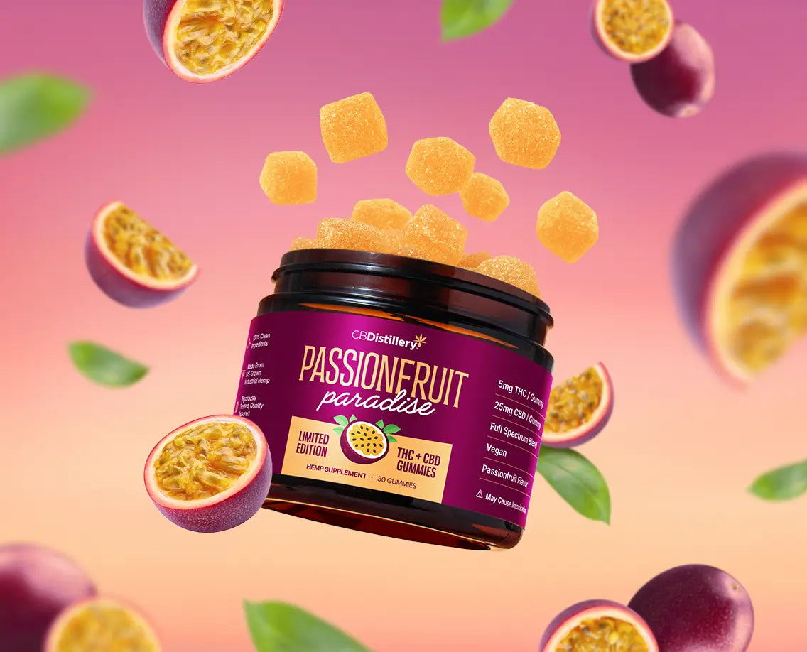 CBDistillery Passionfruit Paradise 5mg THC + 25mg CBD Gummies