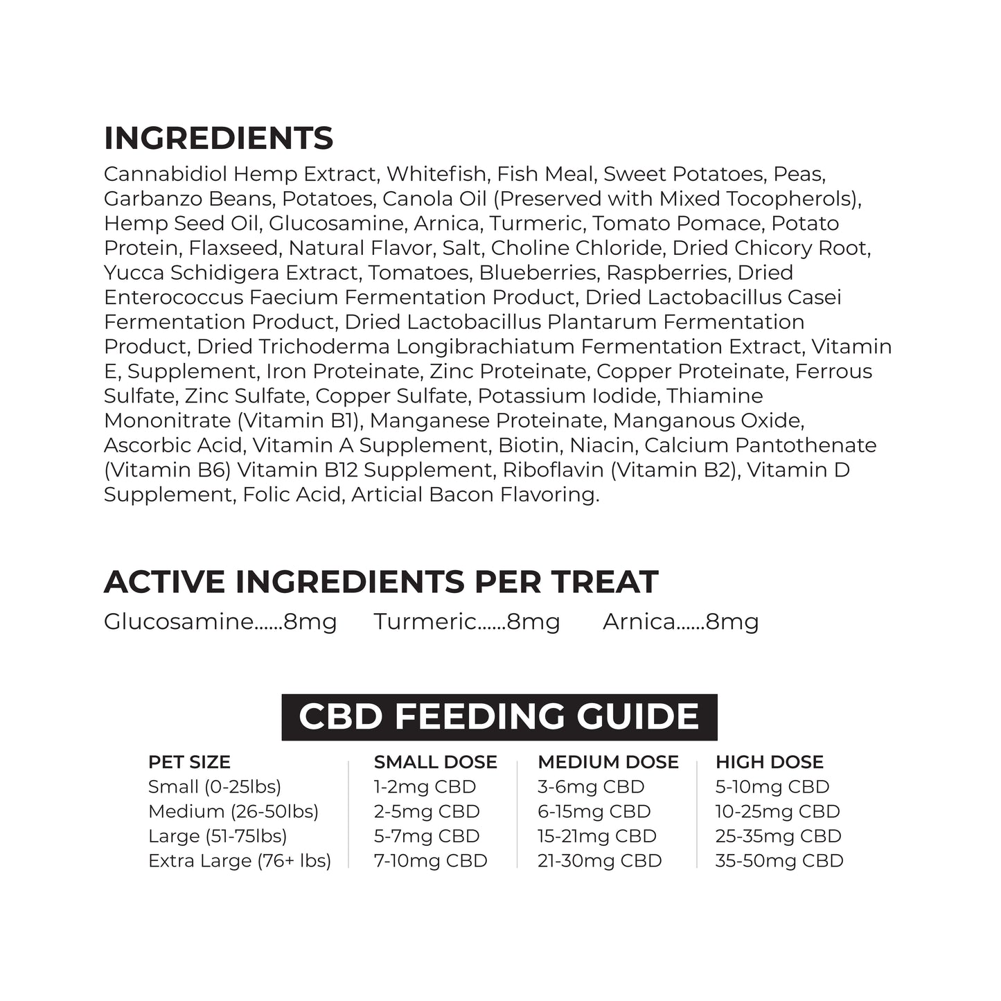 Hip and Joint Chews CBD Dog Treats 900 MG (Bacon Flavored)