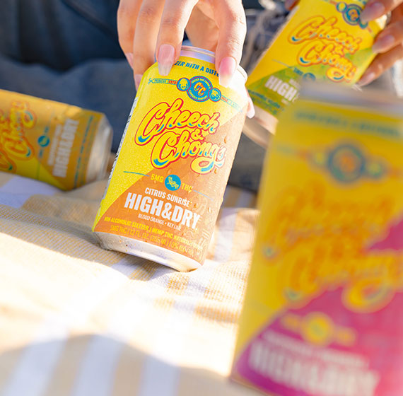 Cheech & Chong’s Raspberry Highball High & Dry Thc Infused Seltzer Water (6 packs)