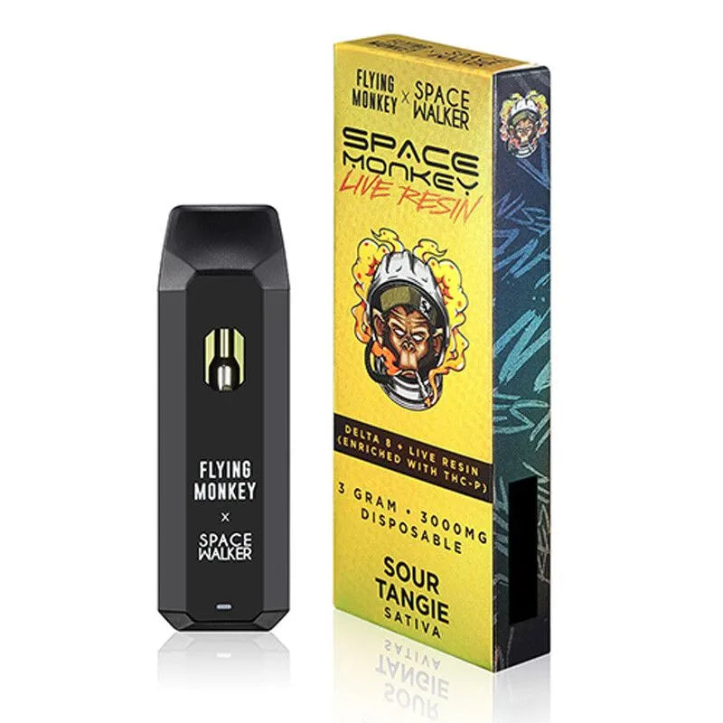 Live Resin Delta 8 THC Vape Pen with THCP – Sour Tangie – Sativa 3g – Flying Monkey x Space Walker