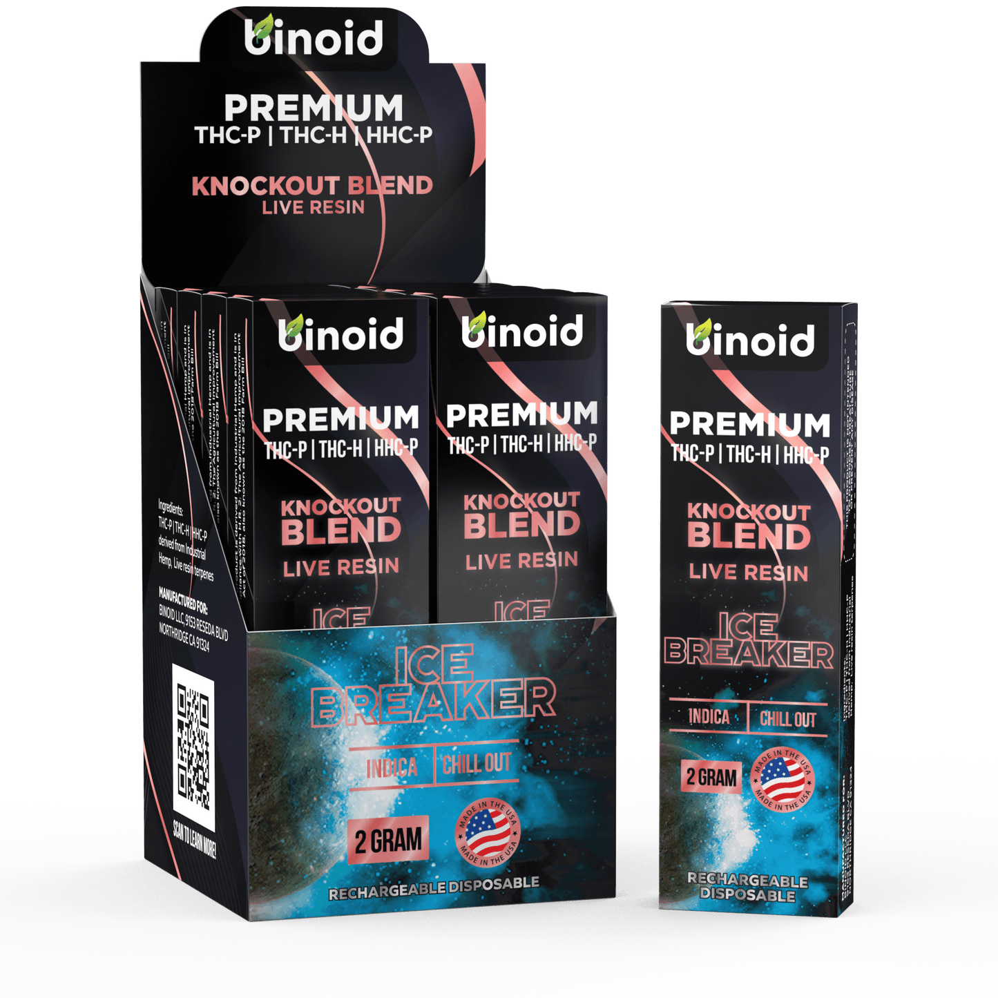 Binoid Knockout Blend Live Resin Disposable Bundle – 2 Gram