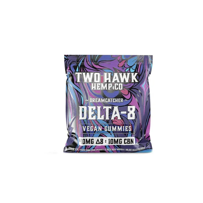 Dreamcatcher THC Gummies with Delta 8 + CBN – Blue Raspberry – Two Hawk Extracts