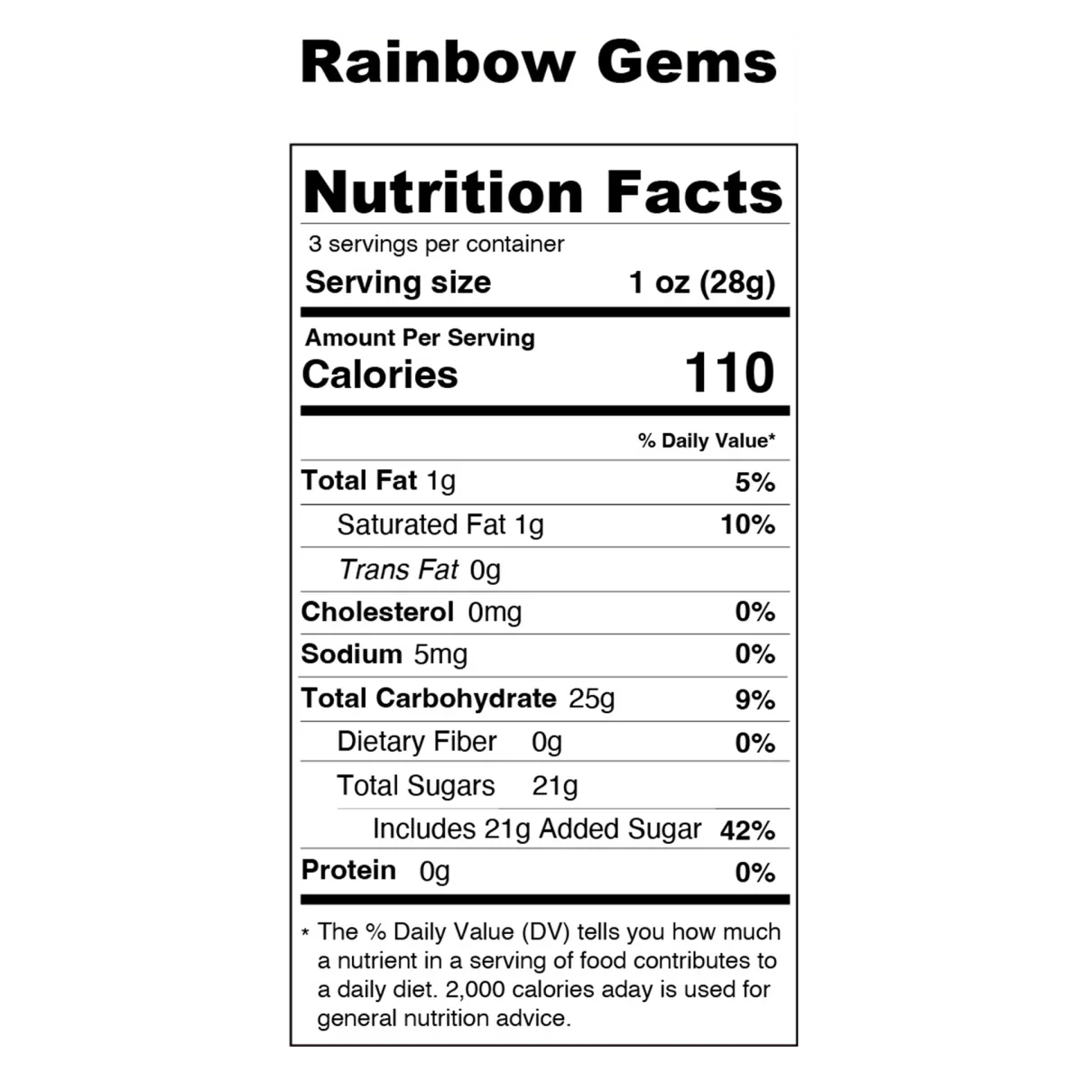 Mellow Fellow Rainbow Gems Freeze Dried Candy