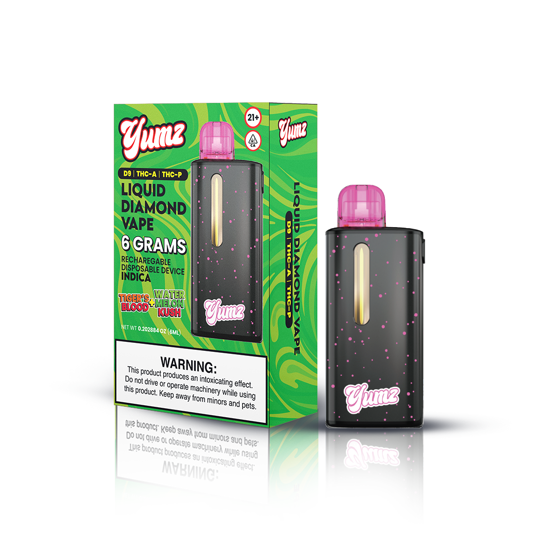 Yumz - Tigers Blood + Watermelon Kush - Indica - THC Disposable Vape ( 6 Grams ) ( D9 + THCA + THC-P ) Best Sales Price - Vape Pens