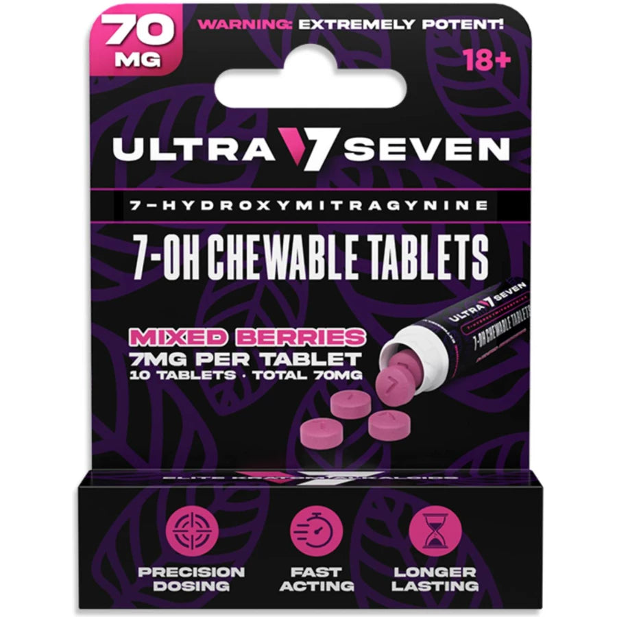 Ultra Seven Kratom Chewable Tablets – Mixed Berries Best Sales Price - Edibles