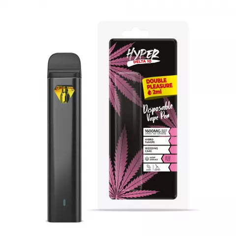 1600mg D10, D8 Vape Pen - Wedding Cake - Hybrid - 2ml - Hyper Best Sales Price - Vape Pens