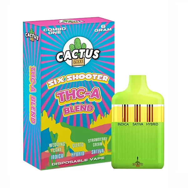 Cactus Labs Six Shooter THC-A Blend Disposable Vape 6G Best Sales Price - Vape Pens