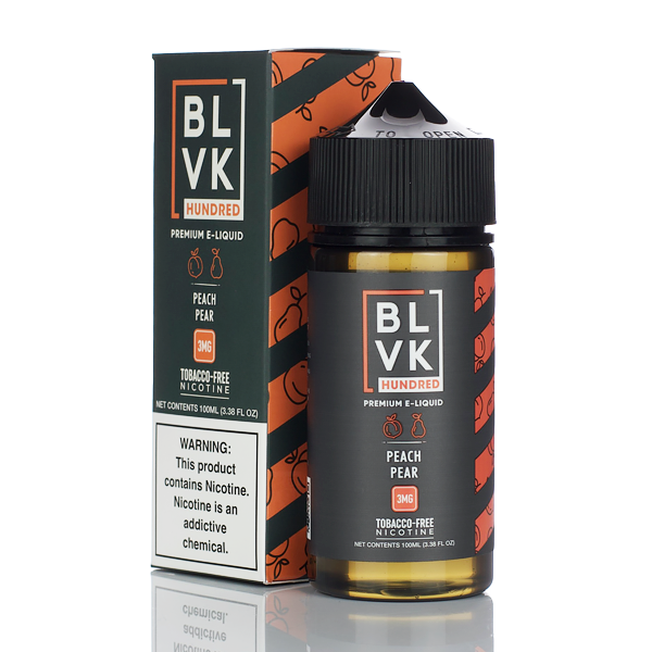 BLVK Hundred E-liquid Peach Pear 100ml (3mg) Best Sales Price - eJuice