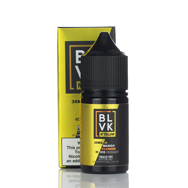 BLVK n'Yellow Salt Mango Passion Ice 30ml (35mg) Best Sales Price - Salt Nic Vape Juice
