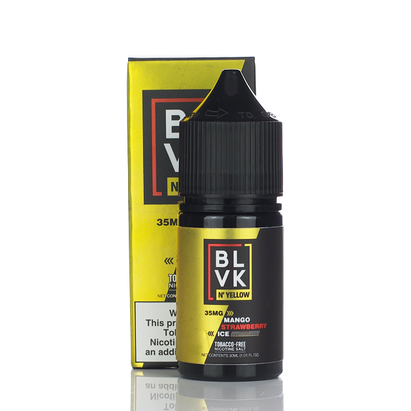 BLVK n'Yellow Salt Mango Strawberry Ice 30ml (35mg) Best Sales Price - Salt Nic Vape Juice