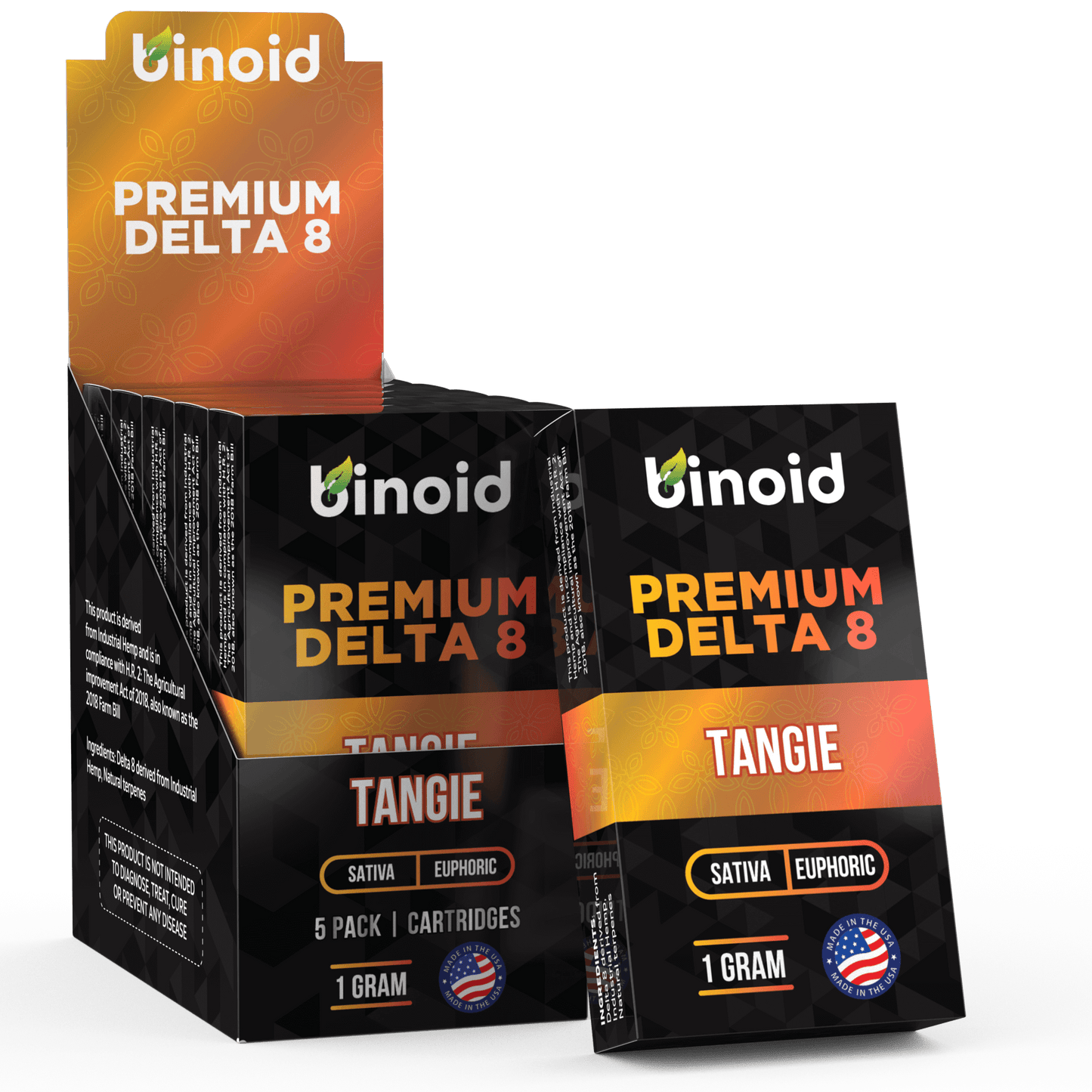 Binoid Delta 8 THC Vape Cartridge - Tangie Best Sales Price - Vape Cartridges