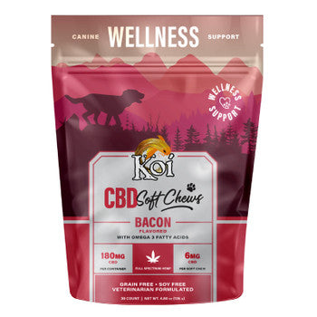 Koi CBD CBD Pet - Bacon Flavored Omega Dog Chews 6mg Best Sales Price - Pet CBD