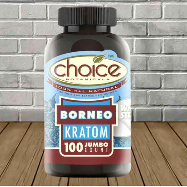 Choice Botanicals White Borneo Jumbo Kratom Capsules Best Sales Price - Edibles