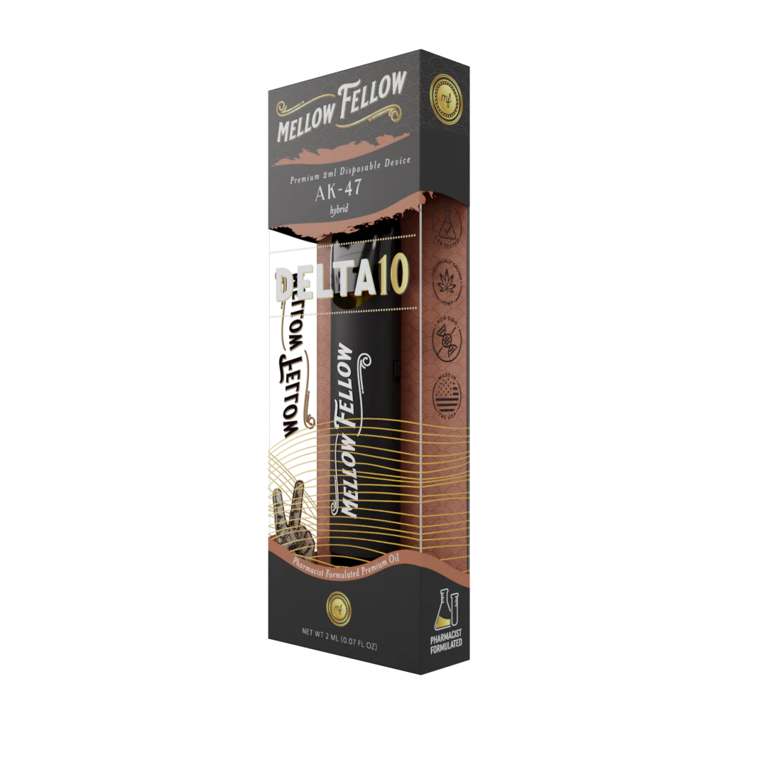 Mellow Fellow Delta 10 THC Premium 2ml Disposable Vape AK-47 Best Sales Price - Vape Pens