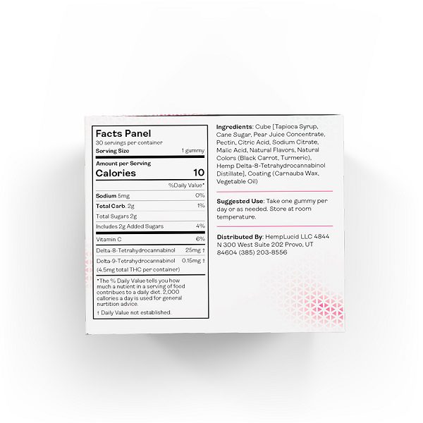 Hemplucid Delta 8 THC Gummy Cubes 750mg – 30 Count Best Sales Price - Gummies