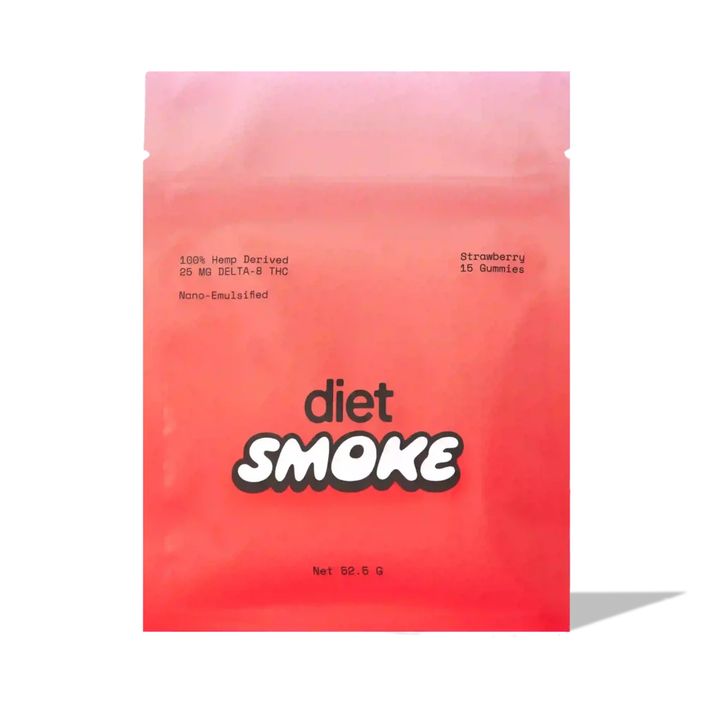 Diet Smoke Strawberry Gummies DELTA-8 THC Best Sales Price - Gummies