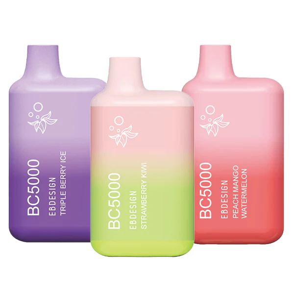 Elf Bar BC5000 Sampler Pack: Triple Berry Ice, Strawberry Kiwi, and Peach Mango Watermelon Best Sales Price - Disposables