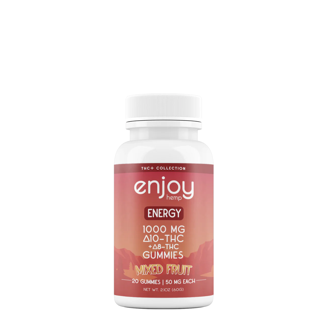 Enjoy Hemp Energy Delta 10 THC + Delta 8 THC Gummies 1000mg Total 20pcs Best Sales Price - Gummies