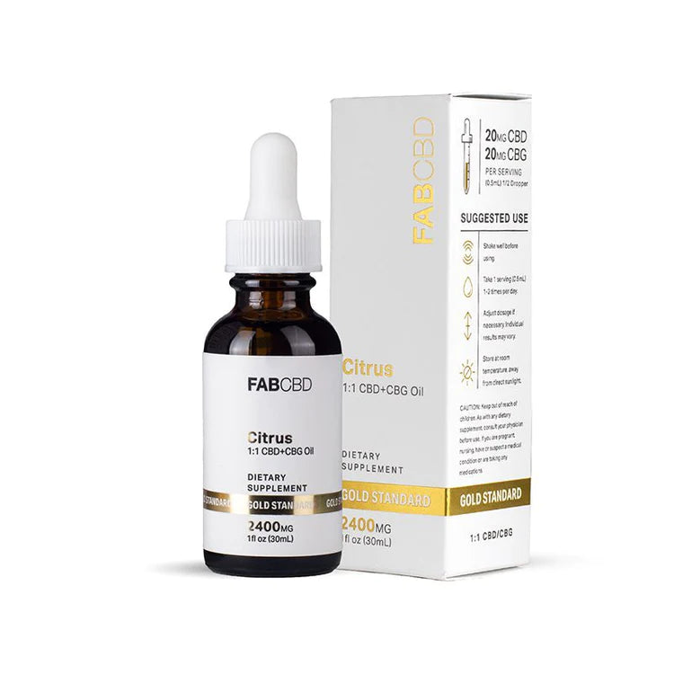 FAB CBD+CBG Oil Citrus Flavor Best Sales Price - Tincture Oil