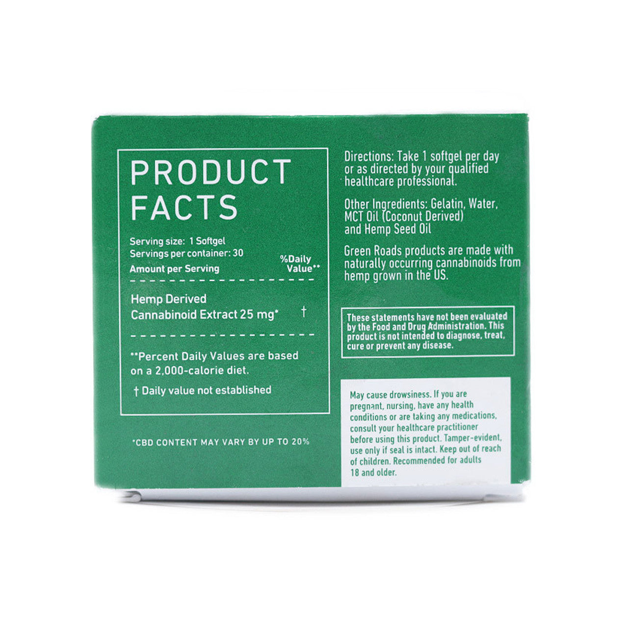 Green Roads CBD Softgels - (30ct) 750mg Best Sales Price - Edibles