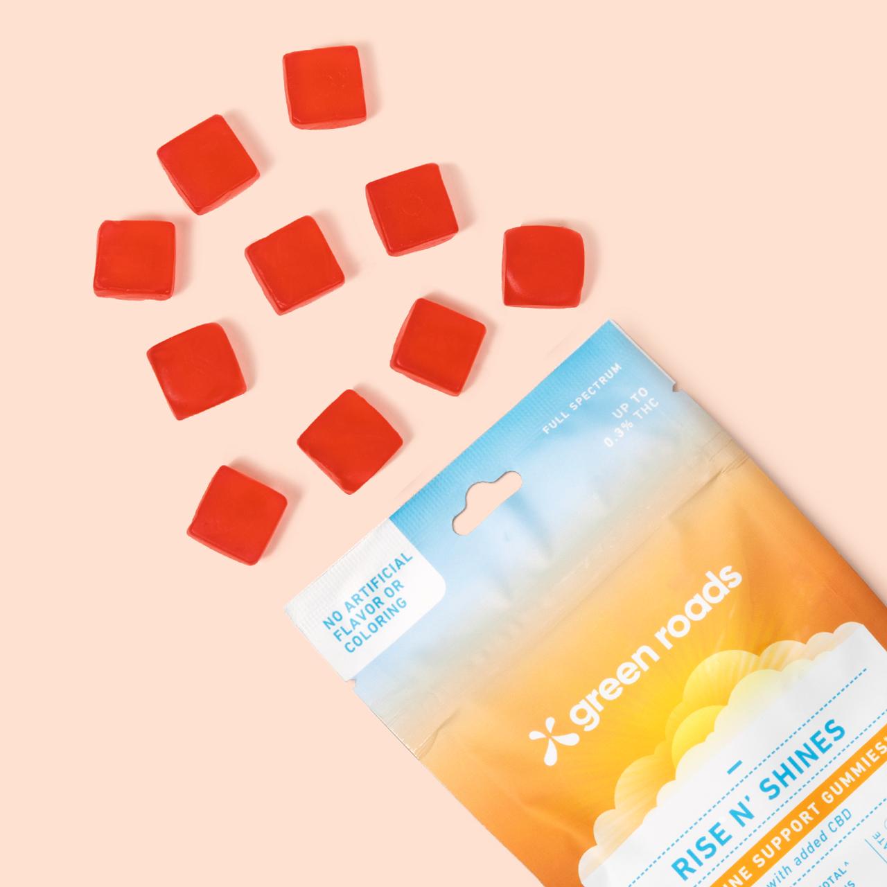 Green Roads Rise N' Shines Immune Support Gummies - (10ct) 250mg Best Sales Price - Gummies