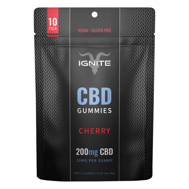 IGNITE CBD - CBD Edible Broad Spectrum Gummies CHERRY 20MG Best Sales Price - Gummies