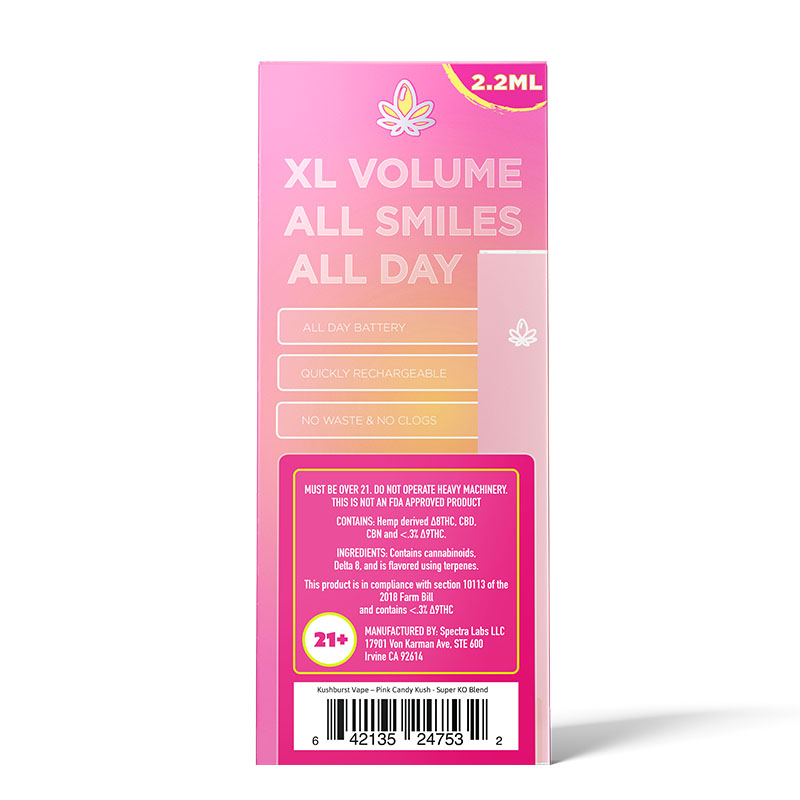 Super Knockout THC Vape Pen with Delta 9 + THC-P + THC-X + HHC- P + Delta 8 β Pink Candy Kush β Kush Burst Best Sales Price - Vape Pens