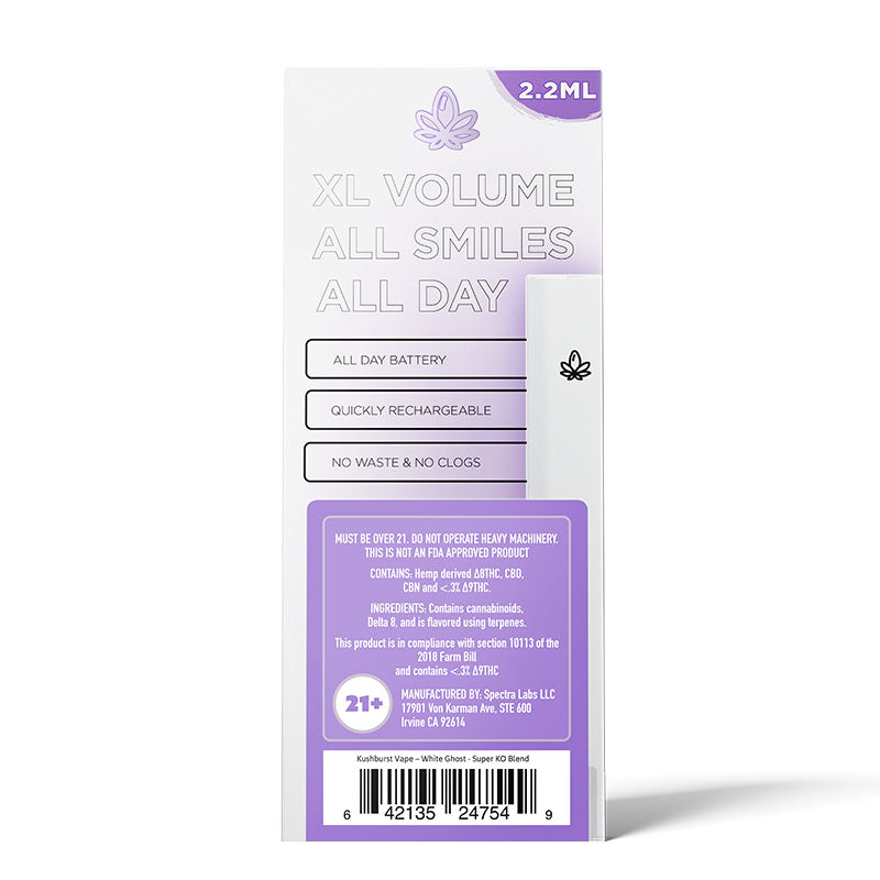 Super Knockout THC Vape Pen with Delta 9 + THC-P + THC-X + HHC- P + Delta 8 β White Ghost β Kush Burst Best Sales Price - Vape Pens