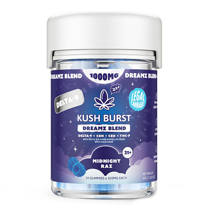 Midnight Raz Delta 9 THC Gummies + CBN + CBD + THC-P Dreamz Blend β Kush Burst Best Sales Price - Gummies
