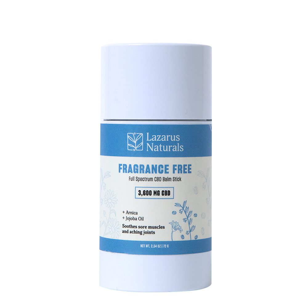 Full Spectrum CBD Balm Stick Fragrance Free β Lazarus Naturals Best Sales Price - Beauty