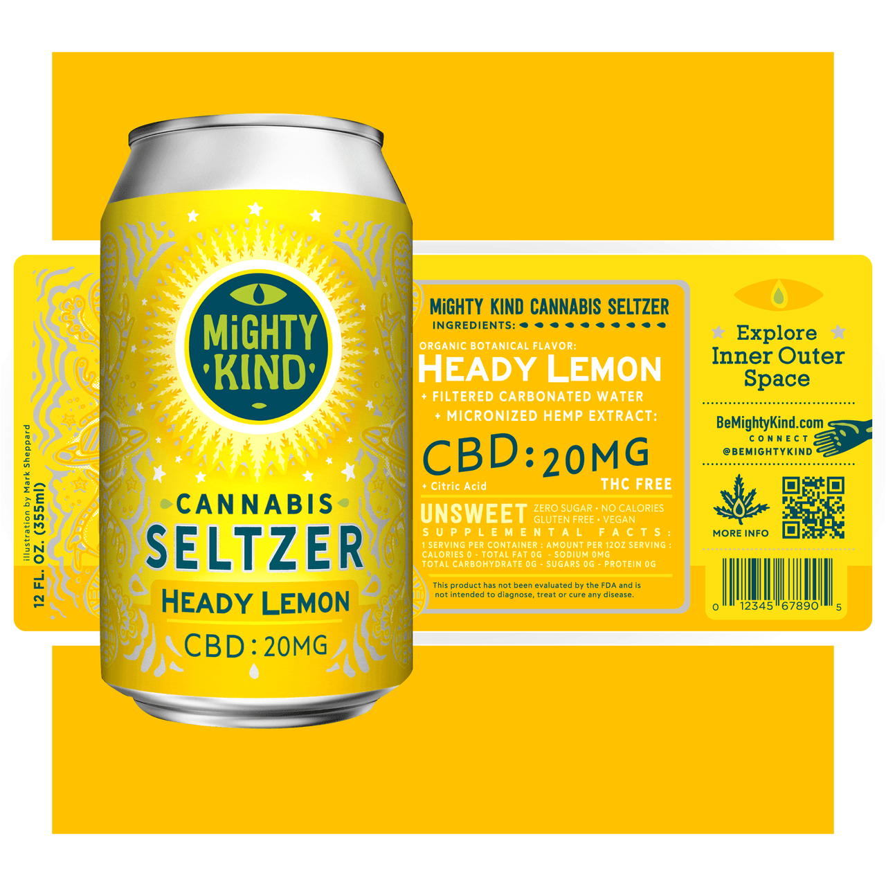 Mighty Kind Heady Lemon CBD Beverage Drinks Best Sales Price - Edibles