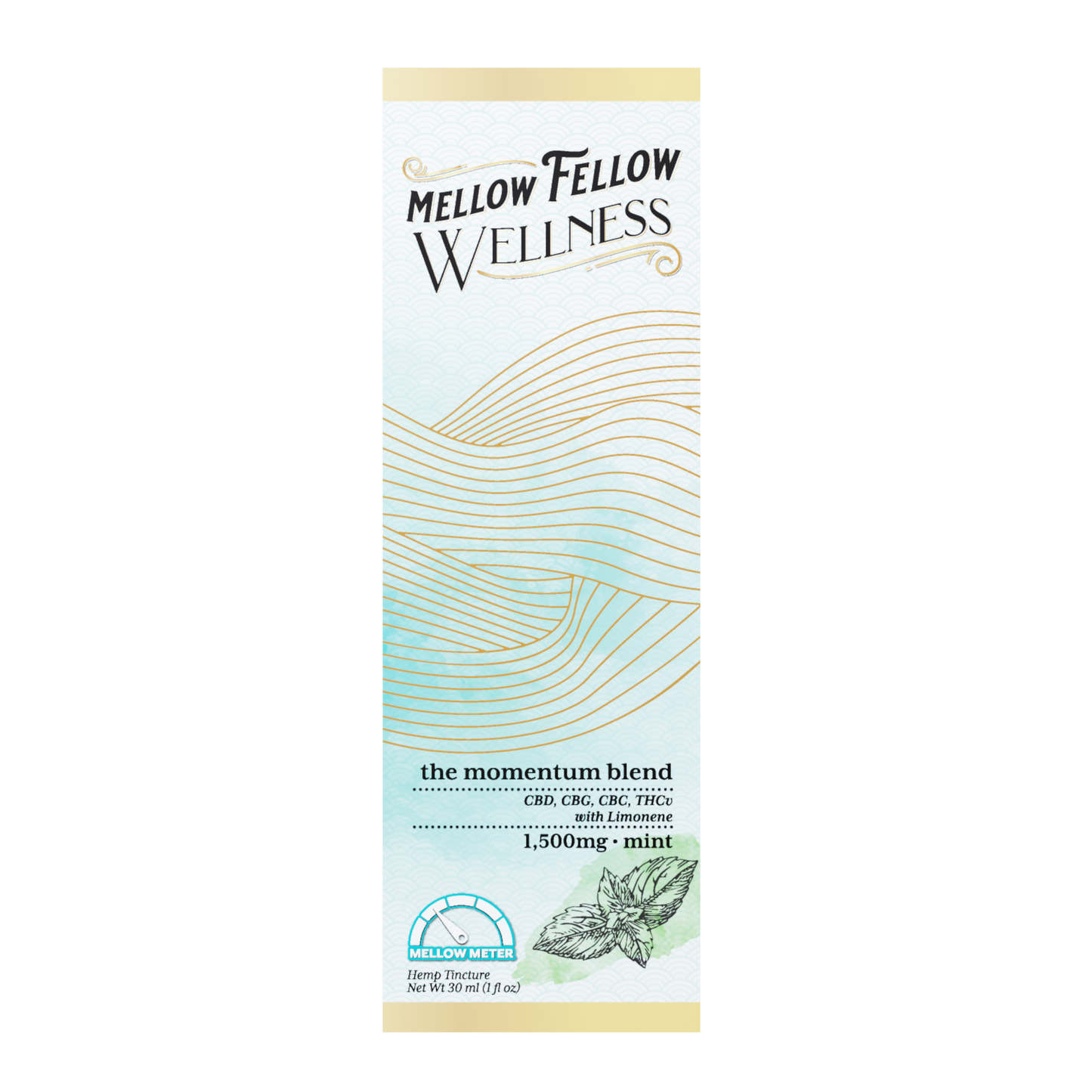 Mellow Fellow Momentum Blend CBD Tincture - 1500mg - Mint Best Sales Price - Edibles
