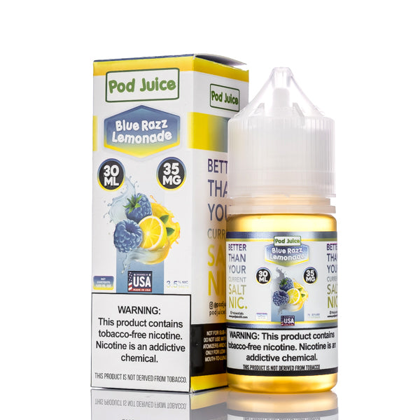 Pod Juice Salt Blue Razz Lemonade 30ml Best Sales Price - Salt Nic Vape Juice