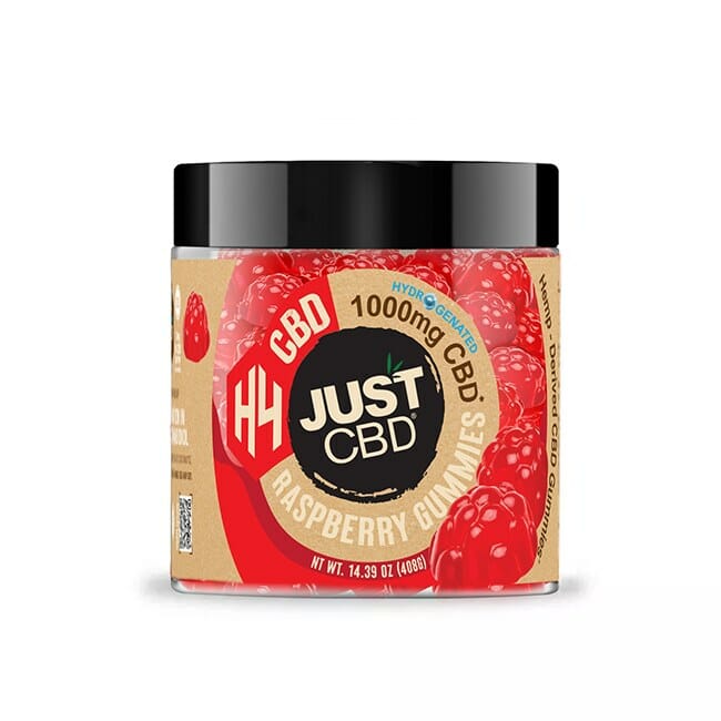 JustCBD H4 CBD Gummies β Raspberry Best Sales Price - Gummies