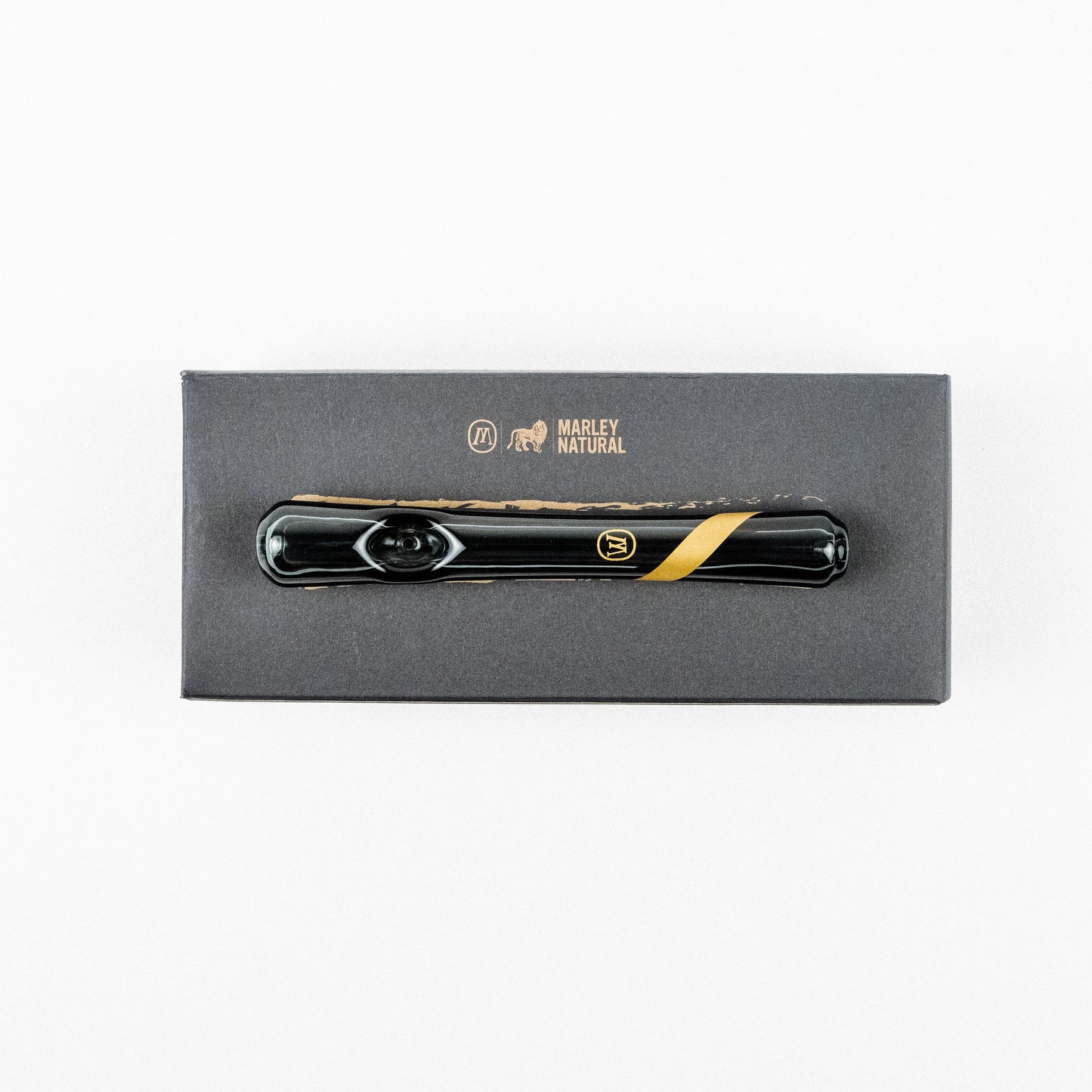 Marley Natural Steamroller Smoked Glass Gold Stripe Decal Best Sales Price - Accessories