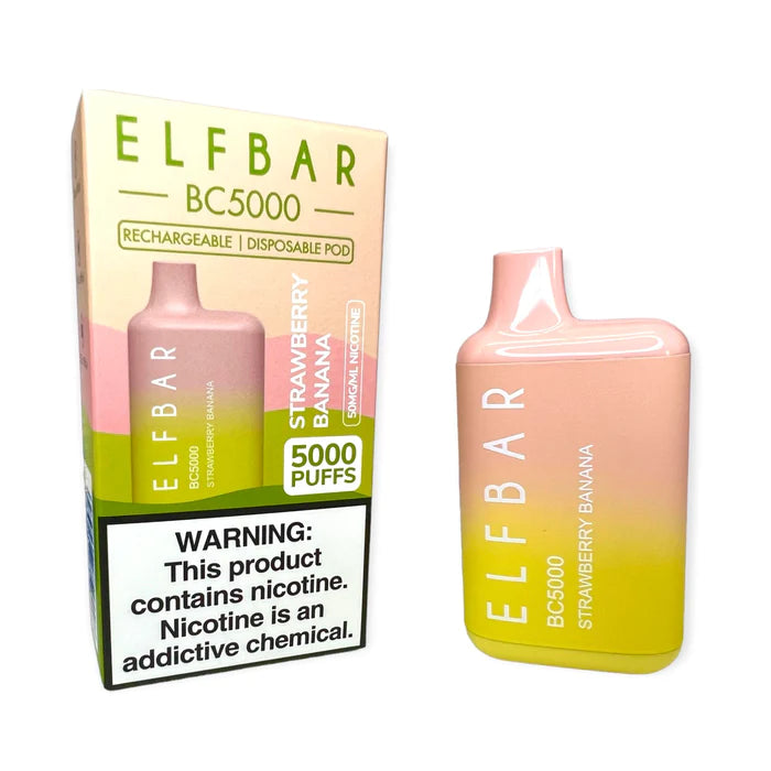 Strawberry Banana ELF BAR BC5000 Disposable Vape Best Sales Price - Disposables