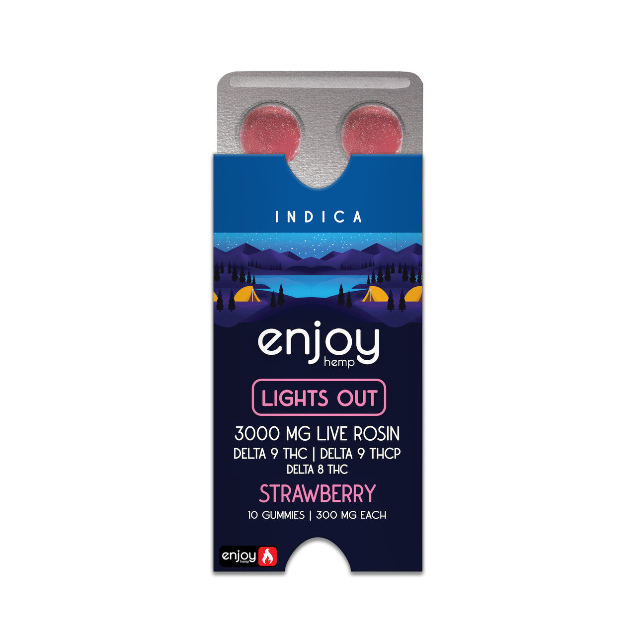 Enjoy Hemp Lights Out 3000mg Gummies (300 mg Each | THCP+D9+D8 | 10 Gummies) Best Sales Price - Gummies