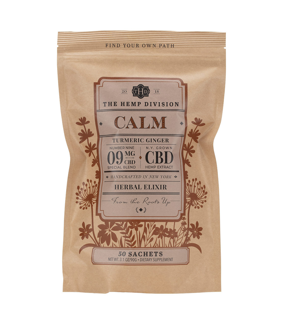 The Hemp Division Calm - 9 MG CBD - Bag of 50 Sachets Best Sales Price -