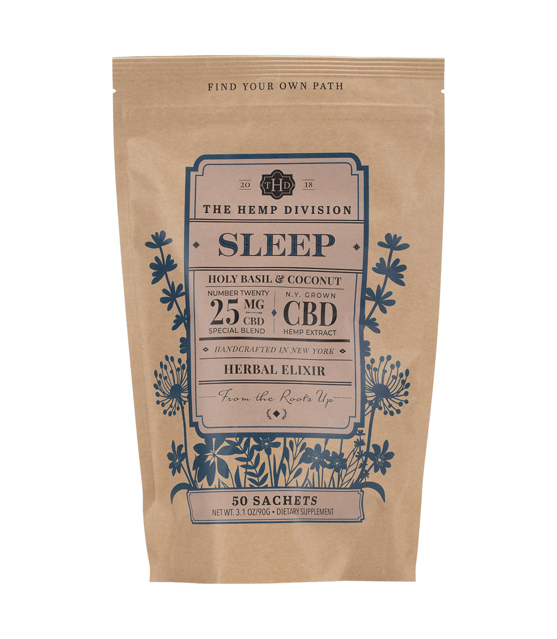 The Hemp Division Sleep - 25 MG CBD - Bag of 50 Sachets Best Sales Price -