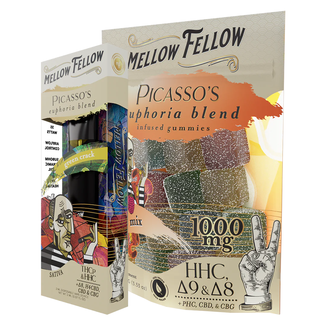 Mellow Fellow The Euphoria Sour Bundle - Green Crack 2ml Disposable Vape & Sour Mix Edibles Best Sales Price - Vape Pens