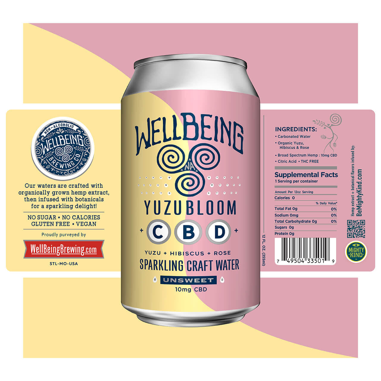 Mighty Kind Wellbeing YuzuBloom CBD Beverage Drinks Best Sales Price - Edibles