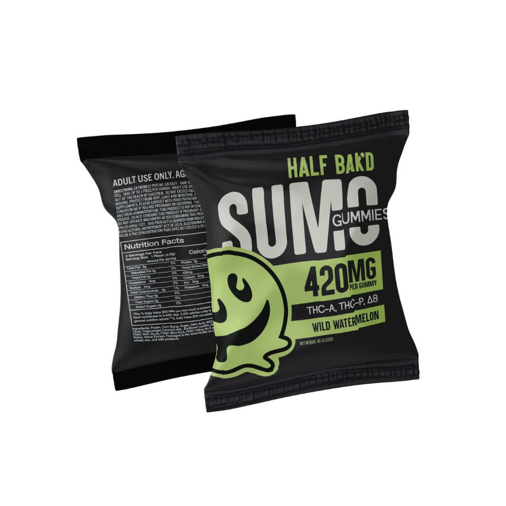 Half Bak'd Wild Watermelon Sumo Gummies Best Sales Price - Gummies