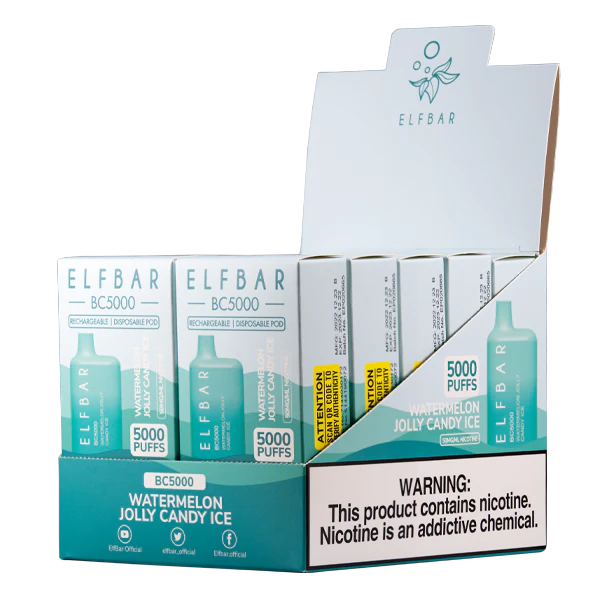 Watermelon Jolly Ic Elf Bar BC5000 Disposable Vape Limited Edition Flavor Best Sales Price - Disposables